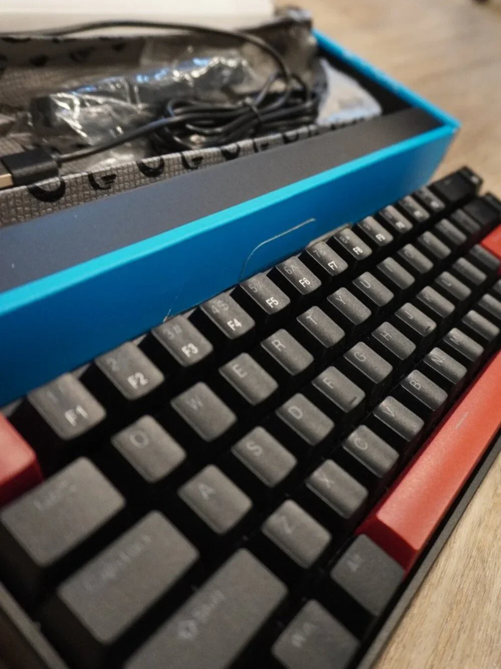 Halo68 Portable Mechanical Gaming Keyboard Black Wired Type-C Compact RGB